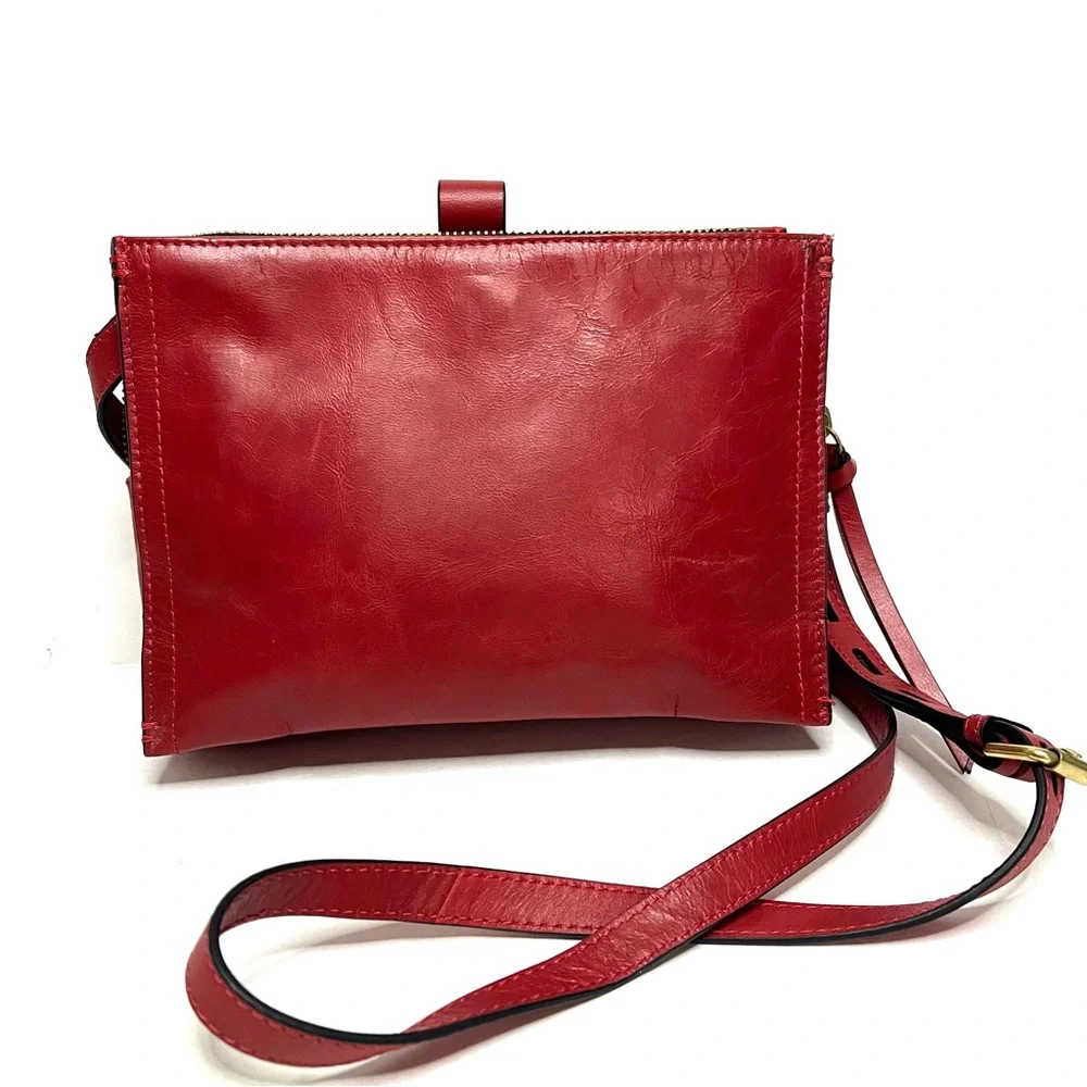 Lodis Red Leather Crossbody - Picture 2 of 12